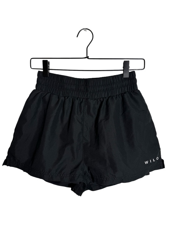 Wilo The Label Pants - WILO The Label High Waisted 2-in-1 Running Shorts Black Lined Athletic